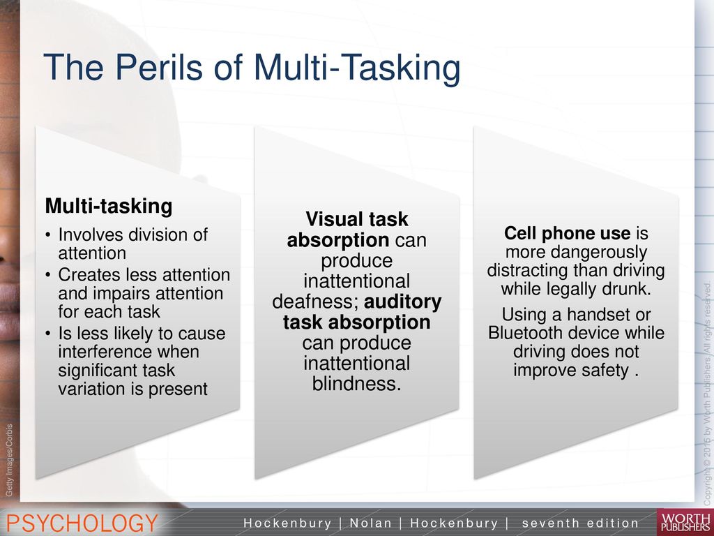 Multi tasking is ineffective and distracting
